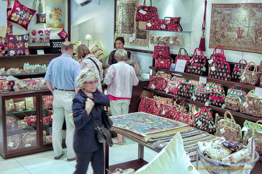 Tapestry shop in Galeries Royales Saint-Hubert